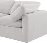 Indulge Velvet Sectional Cream from Meridian - Luna Furniture