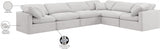 Indulge Velvet Sectional Cream from Meridian - Luna Furniture