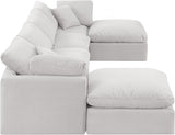 Indulge Velvet Sectional Cream from Meridian - Luna Furniture