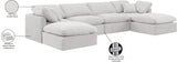 Indulge Velvet Sectional Cream from Meridian - Luna Furniture