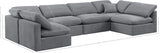 Indulge Velvet Sectional Grey from Meridian - Luna Furniture