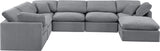 Indulge Velvet Sectional Grey from Meridian - Luna Furniture