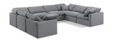 Indulge Velvet Sectional Grey from Meridian - Luna Furniture