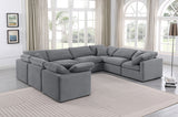 Indulge Velvet Sectional Grey from Meridian - Luna Furniture