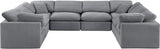 Indulge Velvet Sectional Grey from Meridian - Luna Furniture