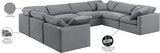 Indulge Velvet Sectional Grey from Meridian - Luna Furniture