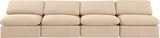 Indulge Velvet Sofa Beige from Meridian - Luna Furniture