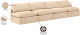 Indulge Velvet Sofa Beige from Meridian - Luna Furniture