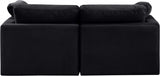 Indulge Velvet Sofa Black from Meridian - Luna Furniture