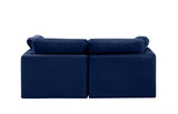 Indulge Velvet Sofa Blue from Meridian - Luna Furniture