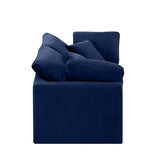 Indulge Velvet Sofa Blue from Meridian - Luna Furniture