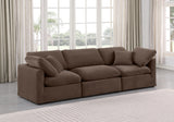 Indulge Velvet Sofa Brown from Meridian - Luna Furniture