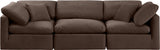 Indulge Velvet Sofa Brown from Meridian - Luna Furniture