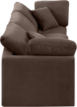 Indulge Velvet Sofa Brown from Meridian - Luna Furniture