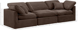 Indulge Velvet Sofa Brown from Meridian - Luna Furniture