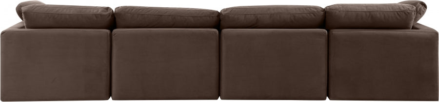 Indulge Velvet Sofa Brown from Meridian - Luna Furniture