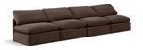 Indulge Velvet Sofa Brown from Meridian - Luna Furniture