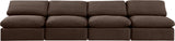 Indulge Velvet Sofa Brown from Meridian - Luna Furniture