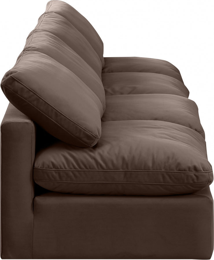 Indulge Velvet Sofa Brown from Meridian - Luna Furniture