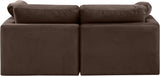 Indulge Velvet Sofa Brown from Meridian - Luna Furniture