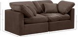 Indulge Velvet Sofa Brown from Meridian - Luna Furniture