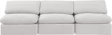 Indulge Velvet Sofa Cream from Meridian - Luna Furniture