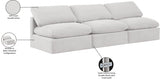 Indulge Velvet Sofa Cream from Meridian - Luna Furniture