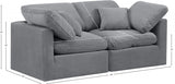 Indulge Velvet Sofa Grey from Meridian - Luna Furniture