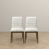 Ines White Boucle Dining Chair (Set of 2) - AFC01931 - Luna Furniture