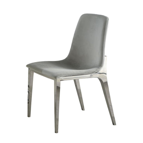 Irene Light Gray/Chrome Upholstered Side Chairs, Set of 4 from Coaster - Luna Furniture