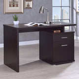 Irving Cappuccino 2-Drawer Office Desk with Cabinet from Coaster - Luna Furniture