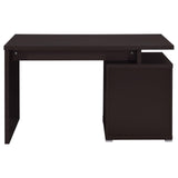 Irving Cappuccino 2-Drawer Office Desk with Cabinet from Coaster - Luna Furniture