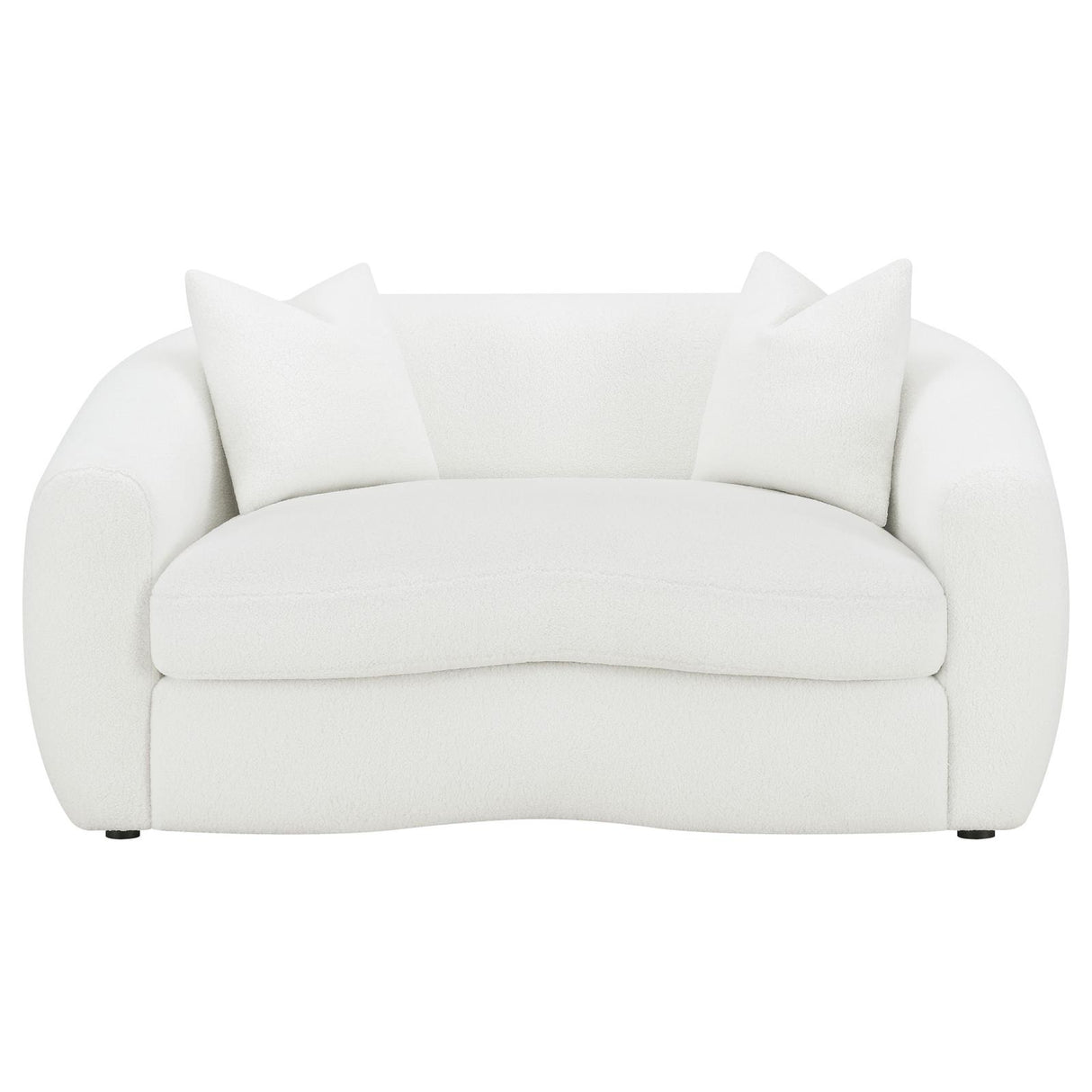 Isabella 2-piece Upholstered Tight Back Living Room Set White - 509871-S2 - Luna Furniture