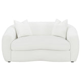 Isabella 2-piece Upholstered Tight Back Living Room Set White - 509871-S2 - Luna Furniture