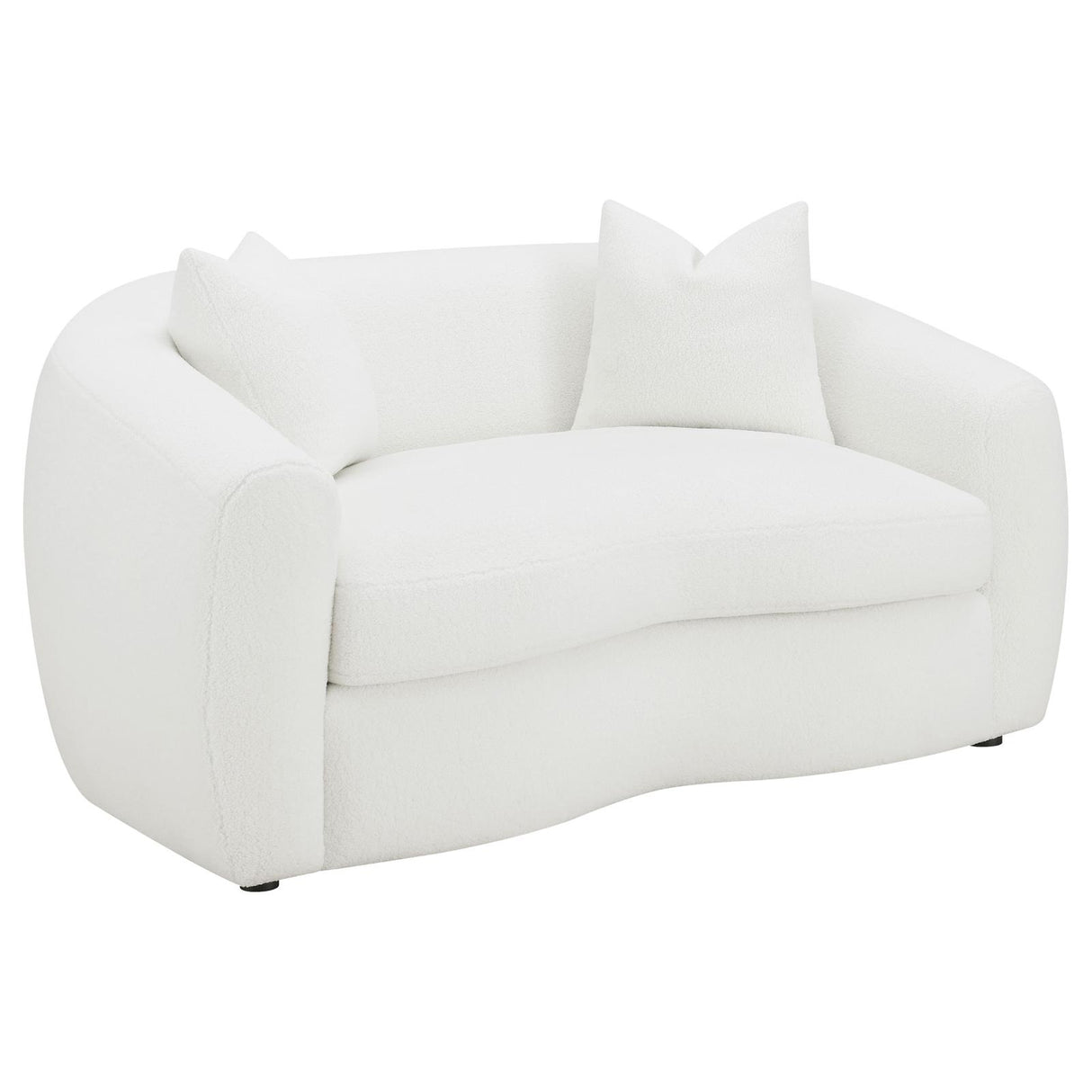 Isabella 2-piece Upholstered Tight Back Living Room Set White - 509871-S2 - Luna Furniture