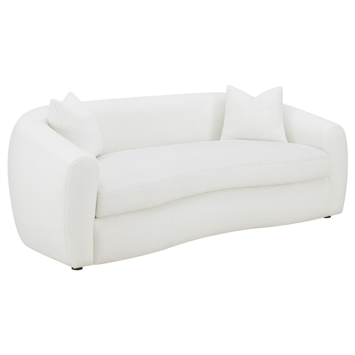 Isabella 2-piece Upholstered Tight Back Living Room Set White - 509871-S2 - Luna Furniture