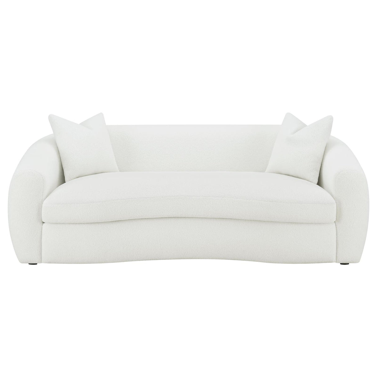 Isabella 2-piece Upholstered Tight Back Living Room Set White - 509871-S2 - Luna Furniture