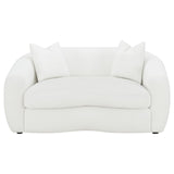 Isabella 3-Piece Upholstered Tight Back Living Room Set White from Coaster - Luna Furniture