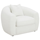 Isabella 3-Piece Upholstered Tight Back Living Room Set White from Coaster - Luna Furniture