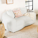 Isabella Upholstered Tight Back Loveseat White from Coaster - Luna Furniture