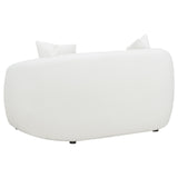 Isabella Upholstered Tight Back Loveseat White from Coaster - Luna Furniture