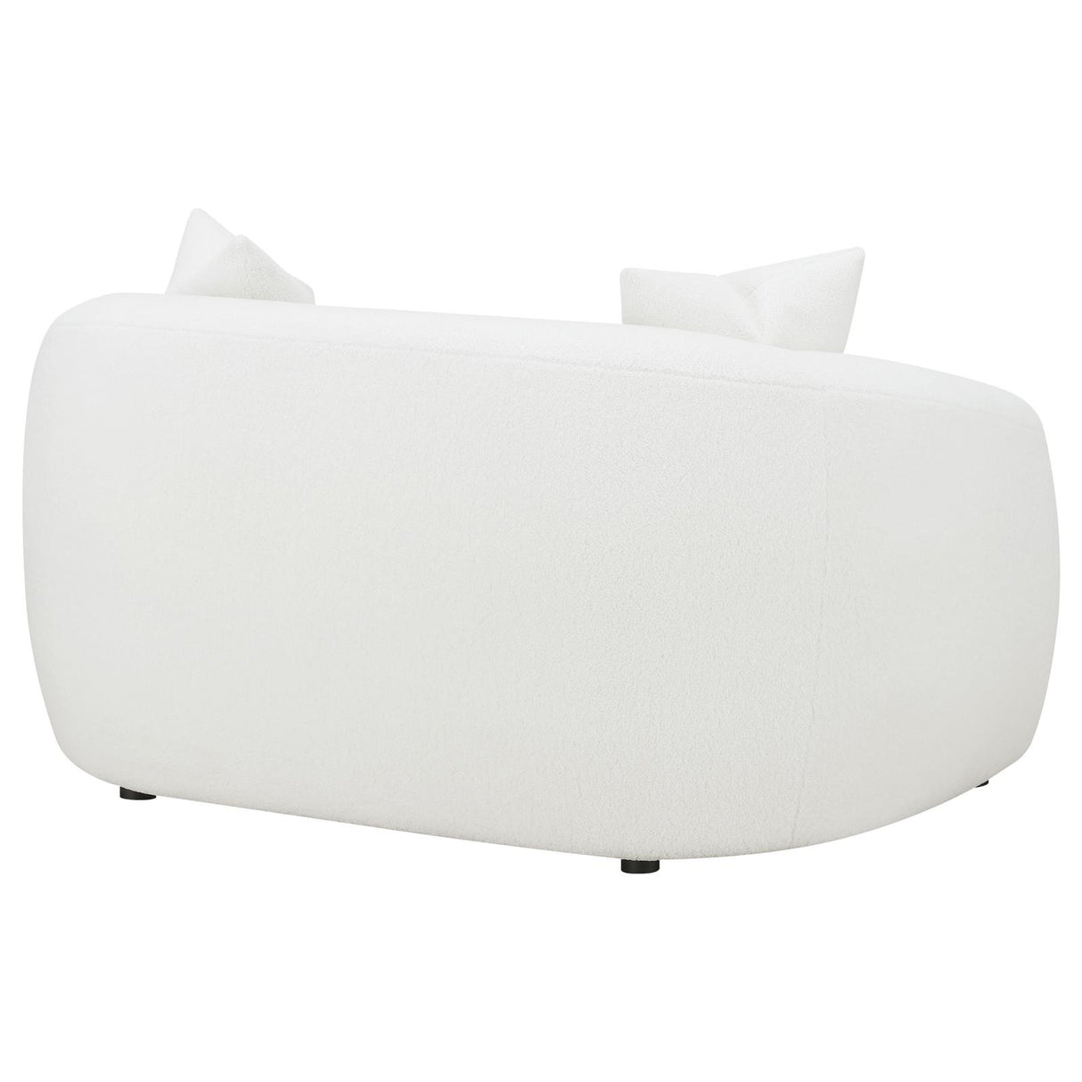 Isabella Upholstered Tight Back Loveseat White from Coaster - Luna Furniture