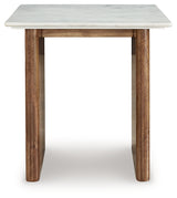 Isanti Light Brown/White End Table - T662-3 - Luna Furniture