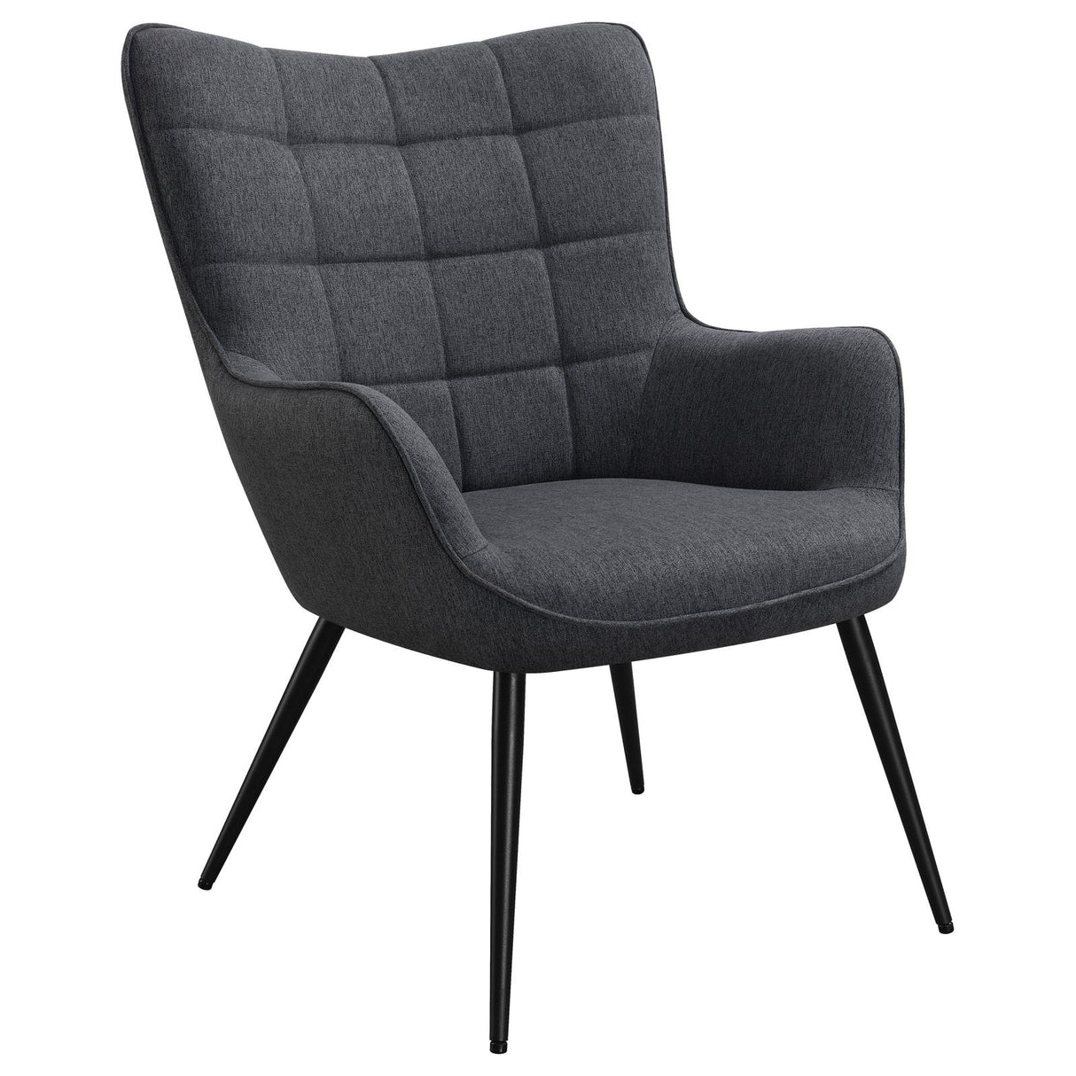 Isla Upholstered Flared Arms Accent Chair with Grid Tufted from Coaster - Luna Furniture