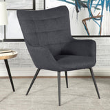 Isla Upholstered Flared Arms Accent Chair with Grid Tufted from Coaster - Luna Furniture