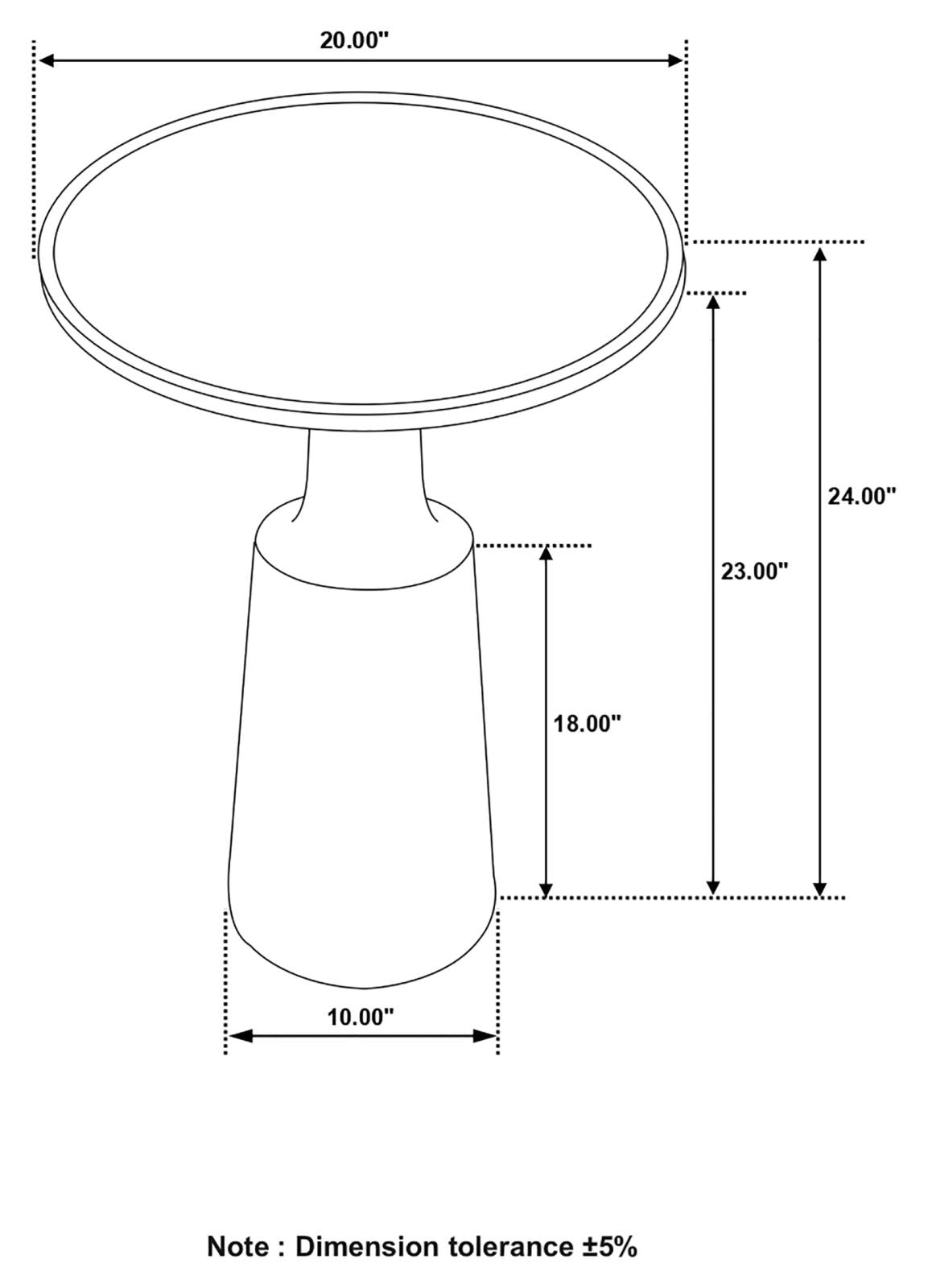 Ixia Round Accent Table from Coaster - Luna Furniture