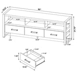 James 3-drawer Composite Wood 60" TV Stand Dark Pine - 704282 - Luna Furniture