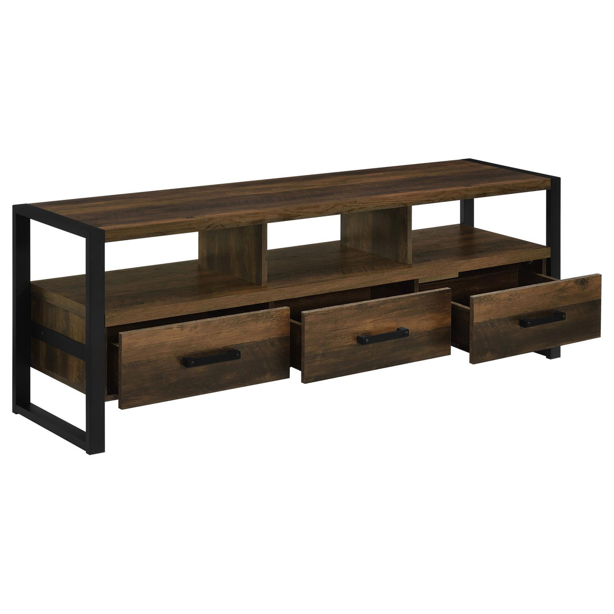 James 3-drawer Composite Wood 60" TV Stand Dark Pine - 704282 - Luna Furniture