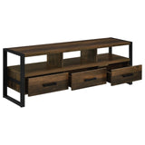 James 3-drawer Composite Wood 60" TV Stand Dark Pine - 704282 - Luna Furniture