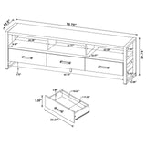 James 3-drawer Composite Wood 71" TV Stand Antique Pine - 704273 - Luna Furniture